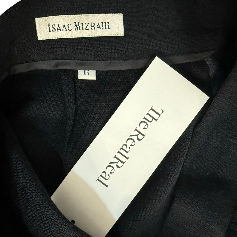Vintage 90s Isaac Mizrahi Black Wool Stretch Long Mermaid Maxi Skirt size 6 - Picture 12 of 14